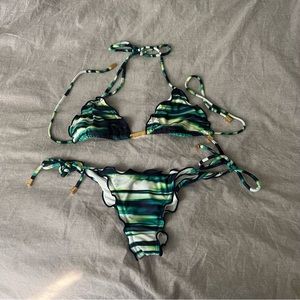 Vix Brush Ripple Triangle bikini set